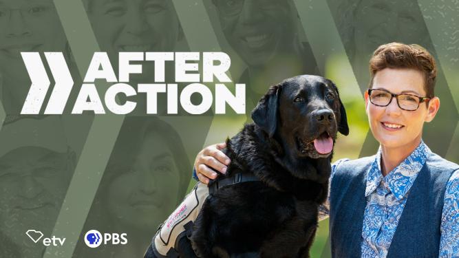 After Action Season Two Signature Image - Stacy Pearsall and America's VetDog Charlie