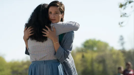 Esther embraces her long-lost mother, Patti Little Bird. Patti (Ellyn Jade) & Esther (Darla Contois)